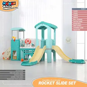 Perosotan Playground Anak Slide Soccer Basket Ball Playhouse Set