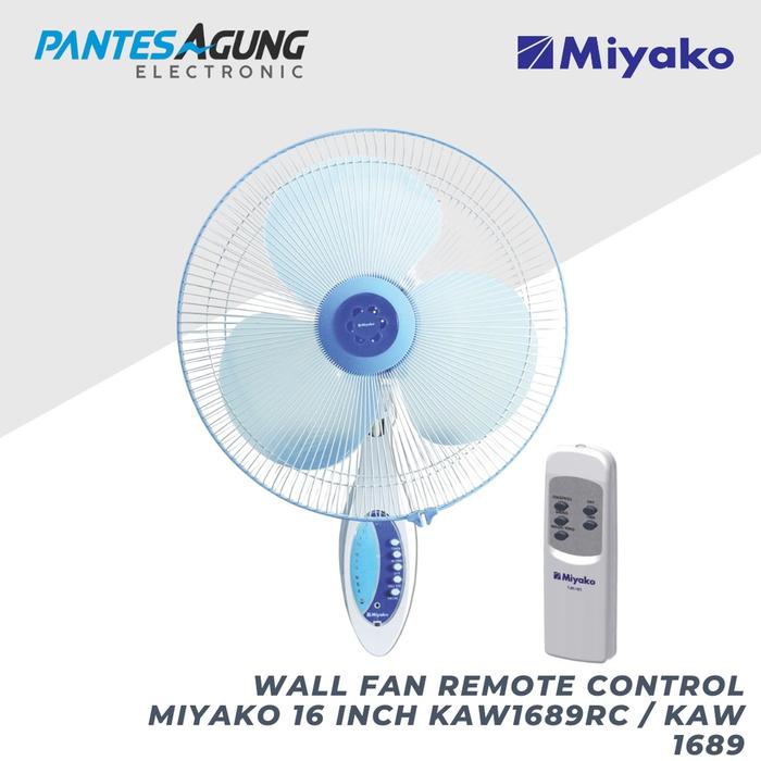 Gambar Wall Fan Remote Control Miyako 16 Inch KAW1689RC (Kipas Angin Dinding) dari pantes agung Kota Bandung Tokopedia