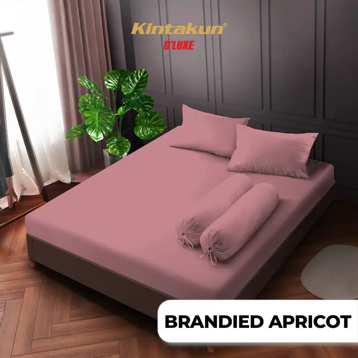 Gambar Kintakun Sprei D'luxe NEW Limited Polos Edition Uk.160x200cm Tinggi 25cm - B.Apricot dari Homeklik Living Kota Bekasi 4 Tokopedia