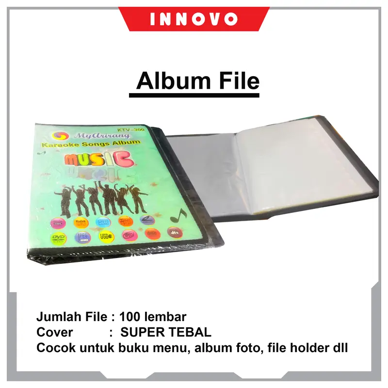 Map Plastik / Clear Holder / File Dokumen Keeper A4 100 Lembar 3