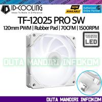 Gambar ID Cooling TF-12025 PRO SW - WHITE LED 120 mm PWM Cooling Fan | Big AirFlow I Rubber De-Vibration dari Duta Mandiri Infokom Kota Administrasi Jakarta Pusat 1 Tokopedia