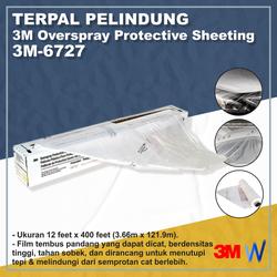 3M Overspray Protective Sheeting – 12 Ft X 400 Ft, High-Density Clear Tear-Resistant Film, Paint Overspray Adhesion, For Vehicle & Surface Protection