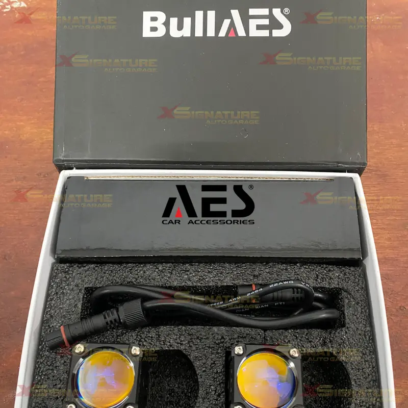 AES MINI LASER RX-1 NANO SIZE - DEMON ICE BLUE / WHITE YELLOW 1