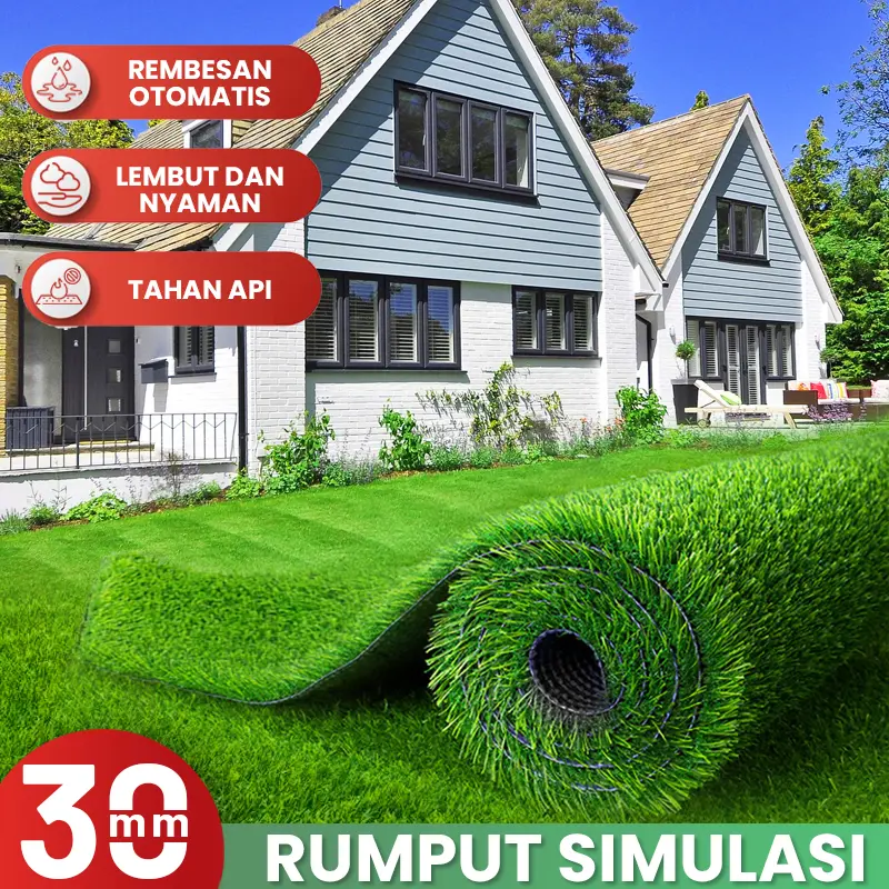 1 M X 1 M RUMPUT SINTETIS METERAN TEBAL 3 CM TIPE SWISS TERBAIK