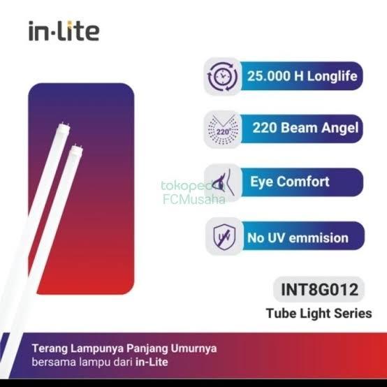 LAMPU INLITE TL TUBE LIGHT NEON T8 19 WATT 120CM 7000K - INT8G012 ...
