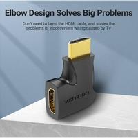 Gambar Vention Vertical Flat Adapter HDMI 90 Degree Male To Female - AIP - 1 Pack dari Vention By Andalan Kota Administrasi Jakarta Utara 3 Tokopedia