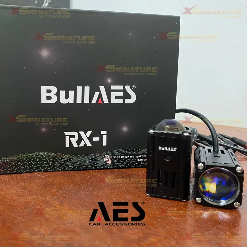 AES MINI LASER RX-1 NANO SIZE - DEMON ICE BLUE / WHITE YELLOW 2