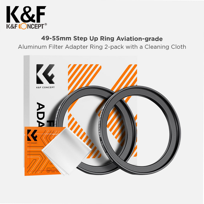 Gambar KNF Concept Step Up Ring Aluminum 49-55MM dari K&F Concept Authorized Dealer Kota Administrasi Jakarta Barat Tokopedia