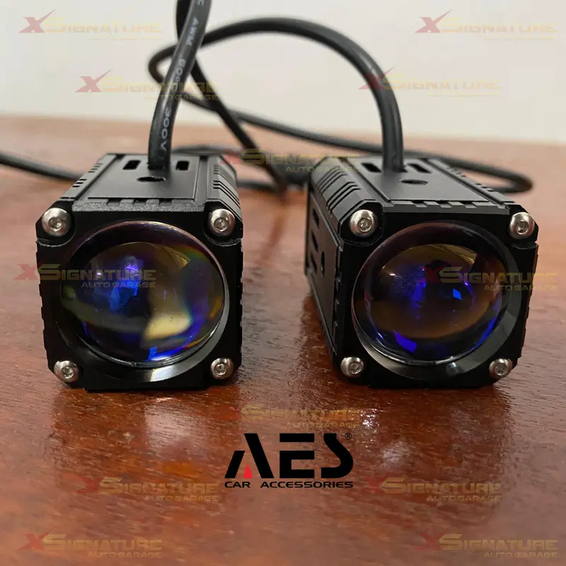 AES MINI LASER RX-1 NANO SIZE - DEMON ICE BLUE / WHITE YELLOW 3