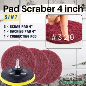 Scraber Sikat scrubber Pad 4 inch 5 in 1