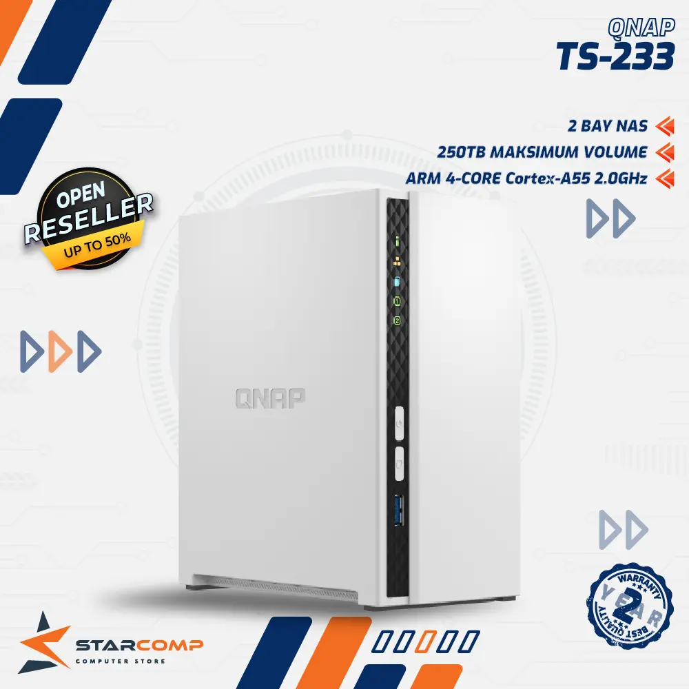 NAS QNAP TS-233 2-Bay Home NAS Personal Private Cloud Storage TS233