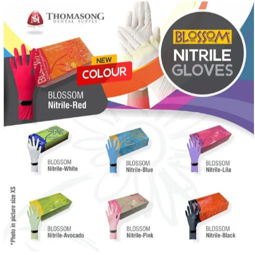 Blossom nitrile Powder Free Sarung tangan - Biru Muda, XS, 1 PCS