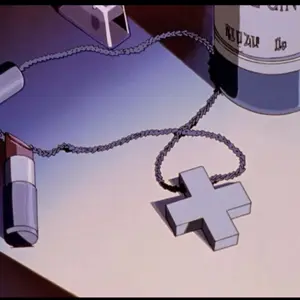 Evangelion Kalung Misato Katsuragi Cross Necklace