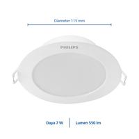 Gambar [PROMO] Lampu Philips Radiantline Downlight DL190B  D100 7W 65K Putih dari Philips Lighting Indonesia Kota Administrasi Jakarta Utara 3 Tokopedia