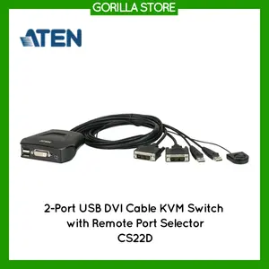 ATEN 2 Port USB DVI Cable KVM Cable length 1.2m CS22D