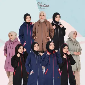 Medina series-jaket muslimah terbaru dan terlaris-jaket panjang wanita kece