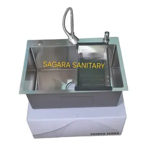 Kitchen sink 6045 MY ss304 paket komplit set kran flexible stainless