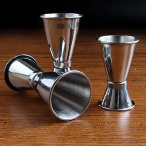 Jigger Slim Stainless Zigger Barista Gelas Ukur Bartender Wine Measuring Cup 15 30 60 ml