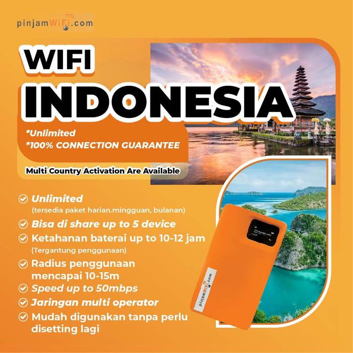 Gambar Pinjamwifi Sewa monthly Portable Indonesia UNLIMITED FUP 150 gb/30days dari Pinjam WiFi Kota Administrasi Jakarta Pusat Tokopedia