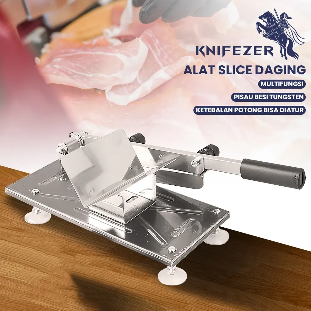 Alat Slice Daging Meat Lamb Cutter Machine Knifezer skp2298 Silver
