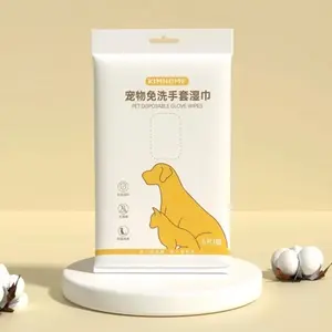 Tisue Basah Sarung Tangan Pembersih Anjing Kucing Pet Glove Wipes