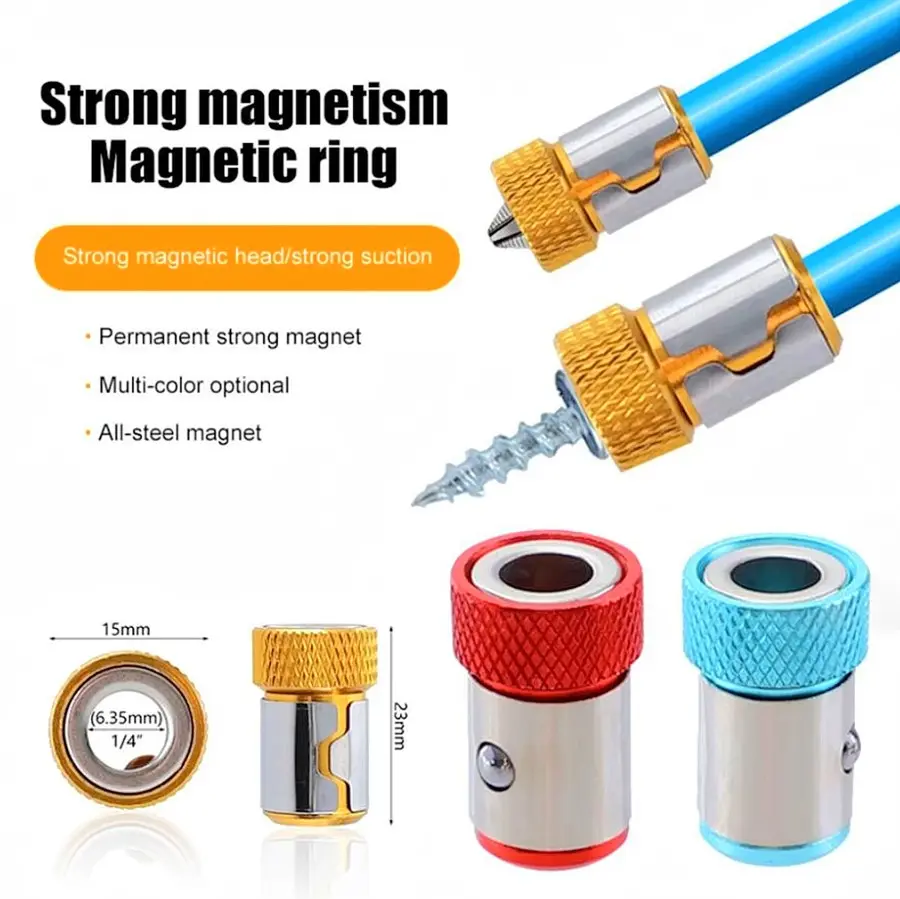 Adapter Adaptor Kepala Magnet Obeng Sekrup Baut Anti Slip Magnetic Magnetizer Ring Screwdriver Bits