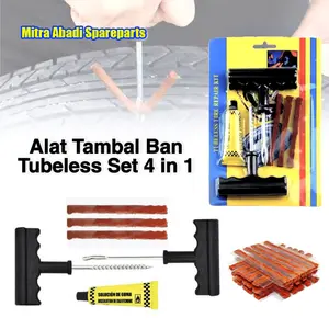 Alat Tambal Ban Tubeless Set 4 in 1 / Tubeless Tire Repair Kit / Set Alat Tambal Ban Tubeless Lengkap