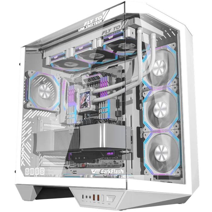 Gambar DARKFLASH DY470 WHITE MID TOWER BTF PC CASE CASING GAMING CHASSIS dari SOS SPORT ONLINE SHOP Kota Administrasi Jakarta Pusat Tokopedia