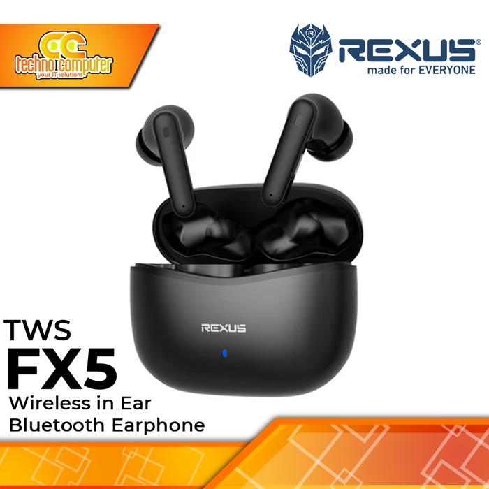 Gambar REXUS EARPHONE TWS FX5 ANC Bluetooth - Gaming Earphone dari Techno Computer Bali Kota Denpasar Tokopedia