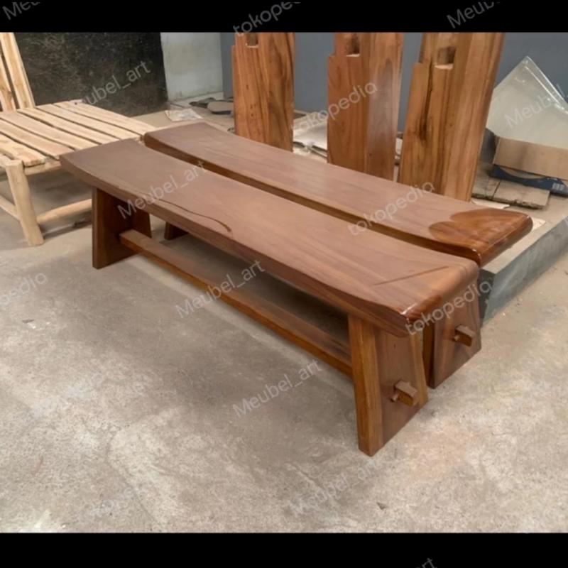 Bangku Panjang Kayu, Bench Kayu,Kursi makan outdoor, Bangku Taman ...