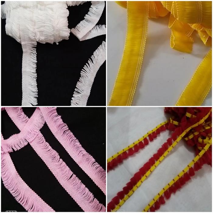 Gambar renda rumbai# bw # 2,5cm#harga per pcs(18m) dari Manelfa Renda Kota Tangerang Tokopedia