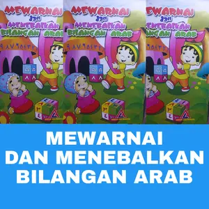 BUKU TK/PAUD MEWARNAI DAN MENEBALKAN BILANGAN ARAB