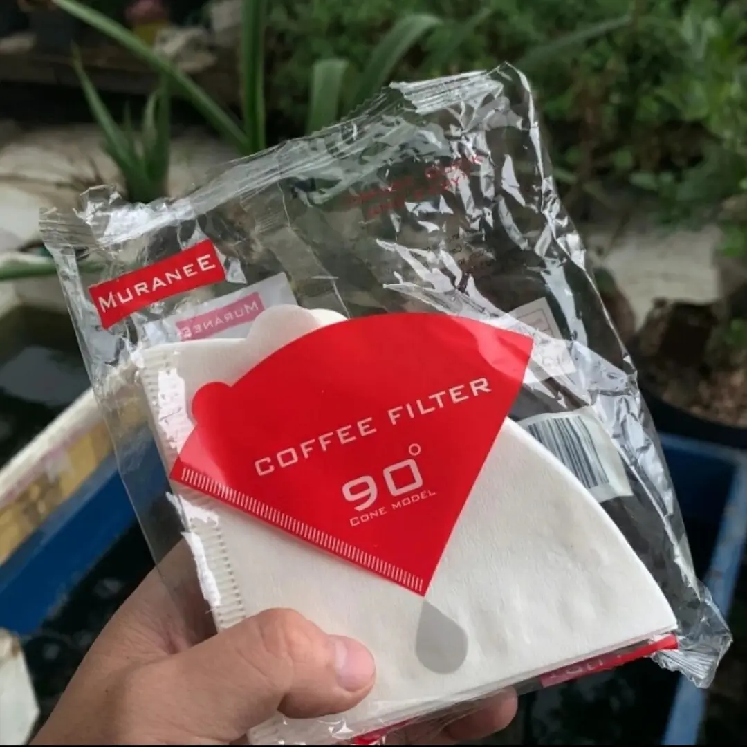 Muranee Paper Filter Kertas Saring Kopi V60 size 01 isi 100pcs Putih / Bleached V60 01-100s / Manual Brew Coffee