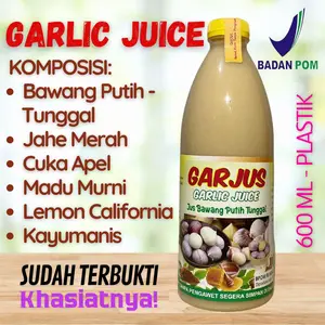 Asli Jus Bawang Putih Tunggal + Madu + Cuka Apel + Kayu Manis + Jahe Merah + Lemon California