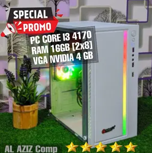 Pc Cpu Komputer Rakitan Intel Core i3 4170 Ram 16gb SSD 256gb Murah