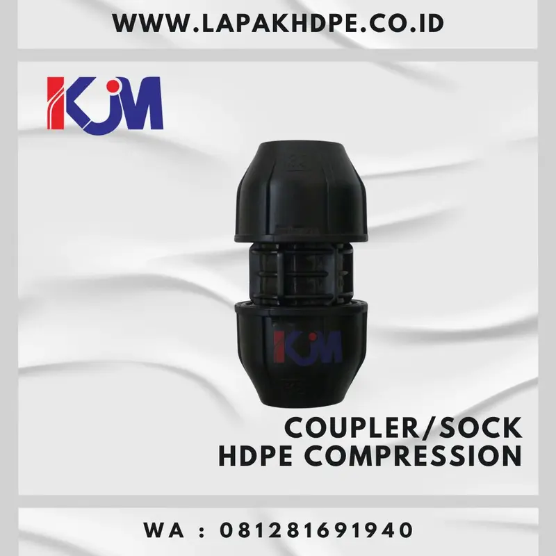 Coupler/Sock Pipa HDPE Compression 1/2 inch (20mm) 0