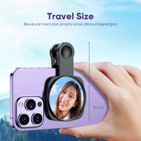 Gambar Mirror Clip Hp Kamera Belakang Cermin Kaca untuk Selfie dan Konten Model Jepit - 3in1 Hitam dari Unitech Shop_NEW Kota Administrasi Jakarta Utara 5 Tokopedia