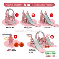 Gambar Mainan Prosotan Seluncuran Ayunan 5in1 Double Slide Perosotan Ganda Playground 001-M1313 - M1313 BIRU 5in1 dari Speedshome Kota Surabaya 3 Tokopedia