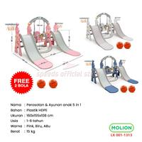 Gambar Mainan Prosotan Seluncuran Ayunan 5in1 Double Slide Perosotan Ganda Playground 001-M1313 - M1313 BIRU 5in1 dari Speedshome Kota Surabaya 2 Tokopedia