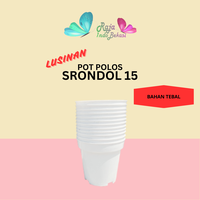 Gambar RAJA INDO Lusinan 12PCS Pot Tinggi Srondol 15 Putih Hitam Merah BataTerracota dari Raja Indo Bekasi Kab. Bekasi 5 Tokopedia