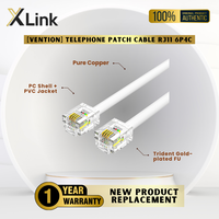 Gambar Kabel Telepon RJ11 Patch Cable Vention Rumah Home Telephone Line Set 6P4C Phone Line Cord - RJ11 Coupler dari XLink Surabaya Kota Surabaya 1 Tokopedia