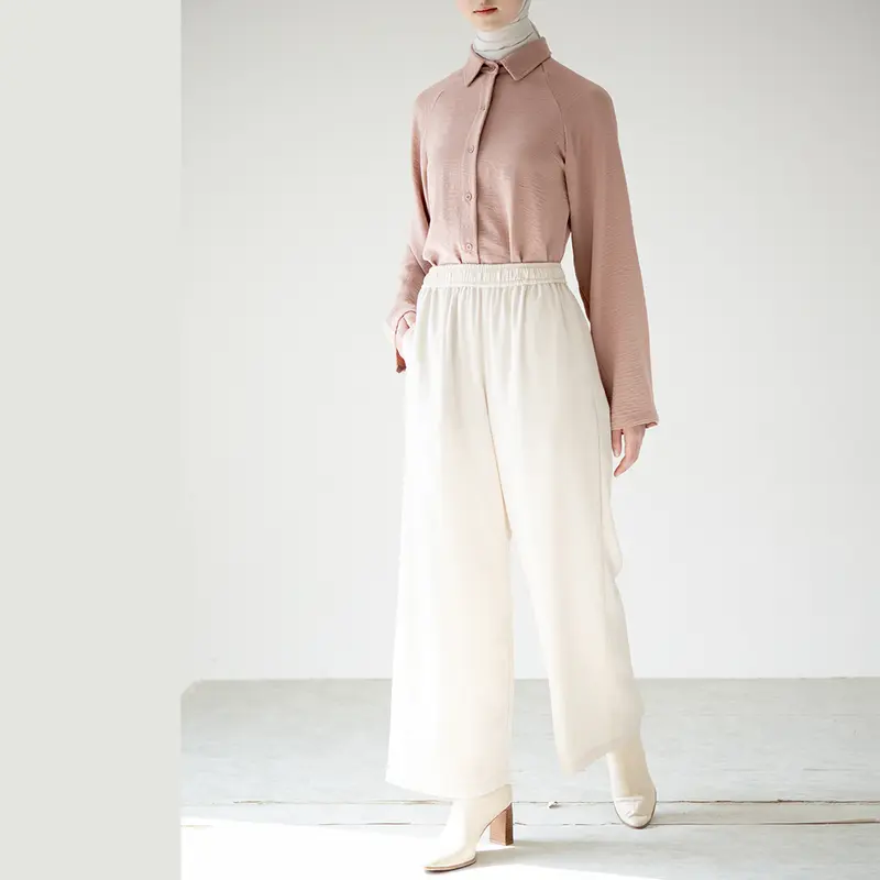 Astaka Aska Label - Celana panjang kulot wanita pinggang full karet 5