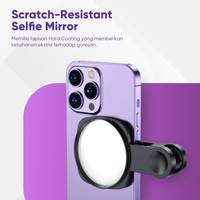 Gambar Mirror Clip Hp Kamera Belakang Cermin Kaca untuk Selfie dan Konten Model Jepit - 3in1 Hitam dari Unitech Shop_NEW Kota Administrasi Jakarta Utara 4 Tokopedia