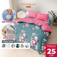 Gambar Kintakun DLUXE Bedcover satu set Fitted Tinggi 25cm 160 / 180 Multivarian Seprei Seprai Kamar Lucu Kain Kasur Sarung Bantal Guling Tali Karet Murah [KAMAR RUMAHKU] - Adara, 160 x 200 dari Kamar Rumahku Kota Bandung 1 Tokopedia