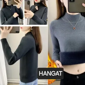 Long John Wanita / Pakaian Musim Dingin / Atasan Saja turtleneck 18