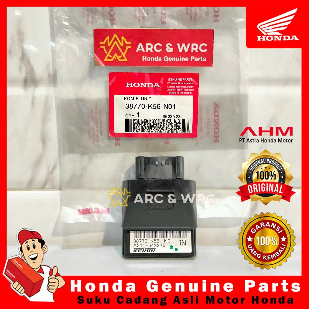 ECU ECM PGM-FI Honda Sonic 150R // 38770K56N01