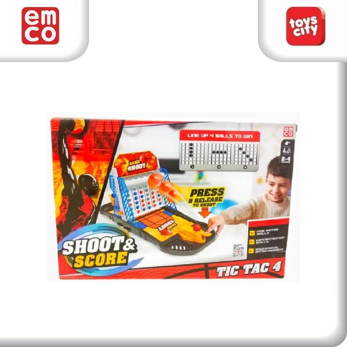 Gambar Emco Toys Shoot & Score Tic Tac 4 Line Up 4 Balls to Win - Board Game dari Toys City Kota Administrasi Jakarta Selatan Tokopedia