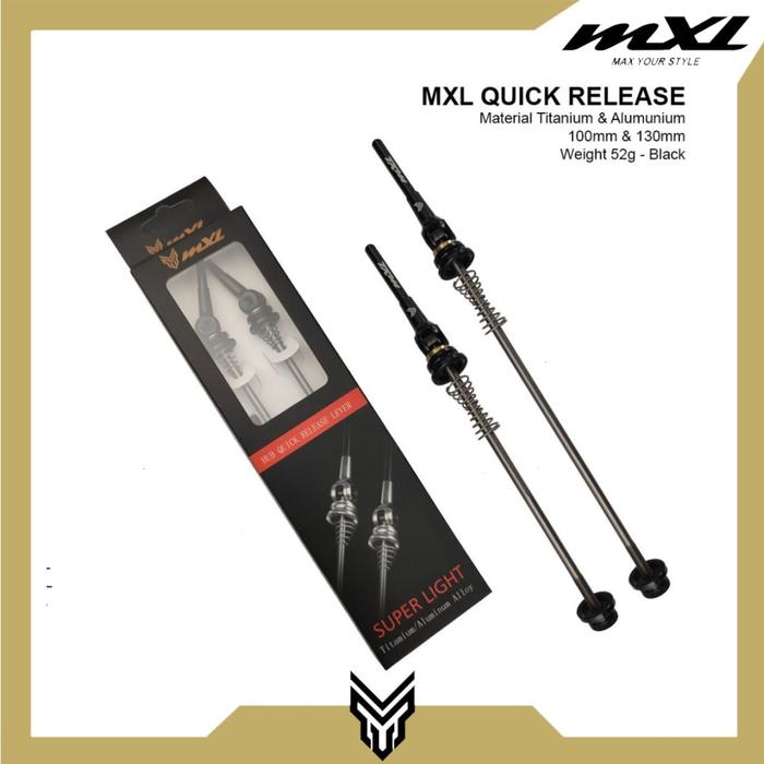 Gambar Quick Release Sepeda MXL AS QR Skewer Hub Sepeda Titanium 100/130 mm - Black dari MXL Sports Indonesia Kota Administrasi Jakarta Selatan Tokopedia