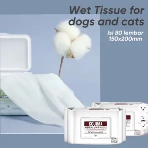 Pet wet tissue wipes Kojima Japan for pet dog cat anjing kucing