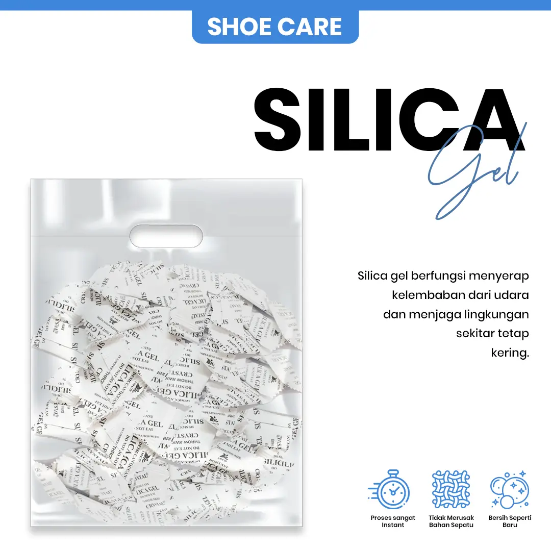 SILICA GEL ISI 100 SACHET Silika anti jamur kuman sepatu tas koper dll
